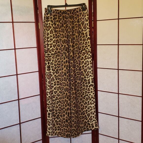 La Palapa Leopard Print Sheer Wide Leg Pants - Picture 1 of 6